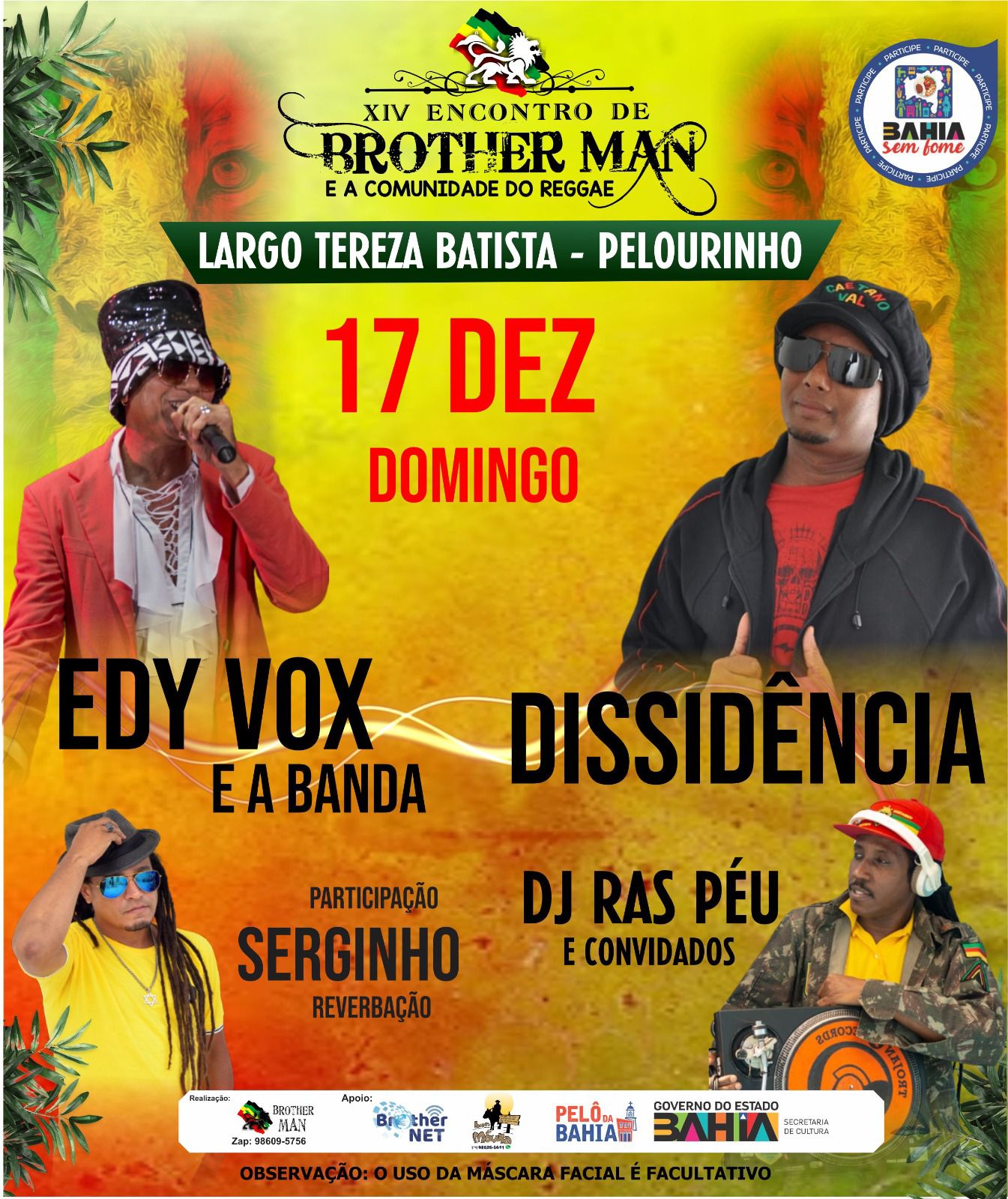 " XIV ENCONTRO DE BROTHER MAN E A COMUNIDADE DO REGGAE "